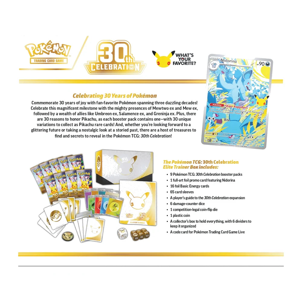 POKEMON TCG 30th Elite Trainer Box ESPAÑOL
