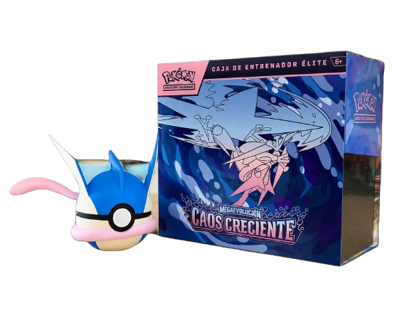 PACK - POKEMON TCG - ETB MEGA EVOLUCIONES CAOS CRECIENTE ( ESPAÑOL ) + POKEBALL GRENINJA